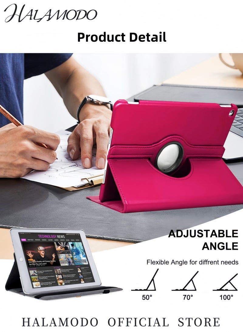 HALAMODO Tablet Protective Case Compatible with Huawei MediaPad M5 Lite Multi-Position Adjustable Tablet Stand 360 Degree Rotating Case Cover Ultra Slim Leather Case Cover with Intelligent Sleep & Wake-up - Image 5