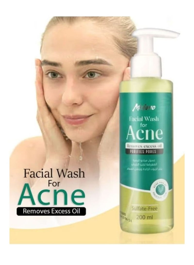 MELANO Melano Pharma Acne Facial Wash 200 ML  - Image 2