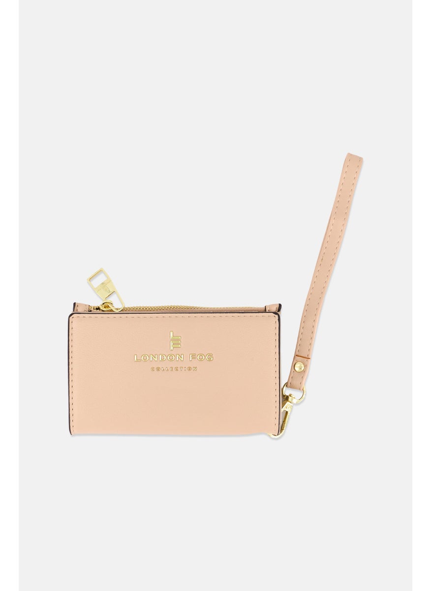 London Fog Women Bifold Wristlet Wallet 8 H x 14 L x 1 W cm, Cream  - Image 1