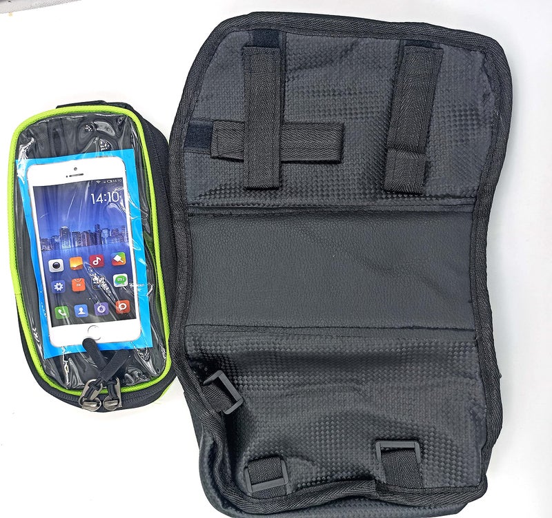FASTPED® Bicycle Double Sided Front Frame Handlebar Bag Waterproof Mobile Pouch for Cycle (Green) - Image 3