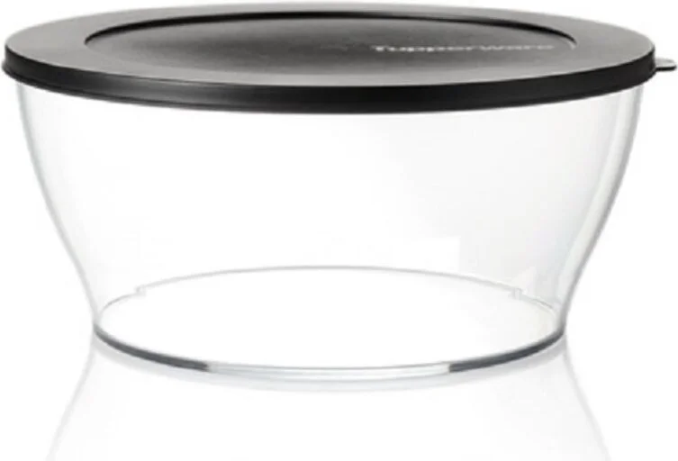 Tupperware Royal Pot 1.3 Lt Black Storage Service Container