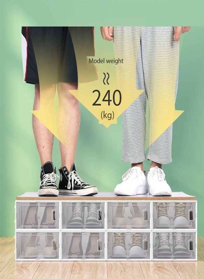 fashionhome 2 Pieces Household Stackable New Design Modular Shoe Storage Rack 33.5 x 22.8 x 28 Centimeter - Image 5