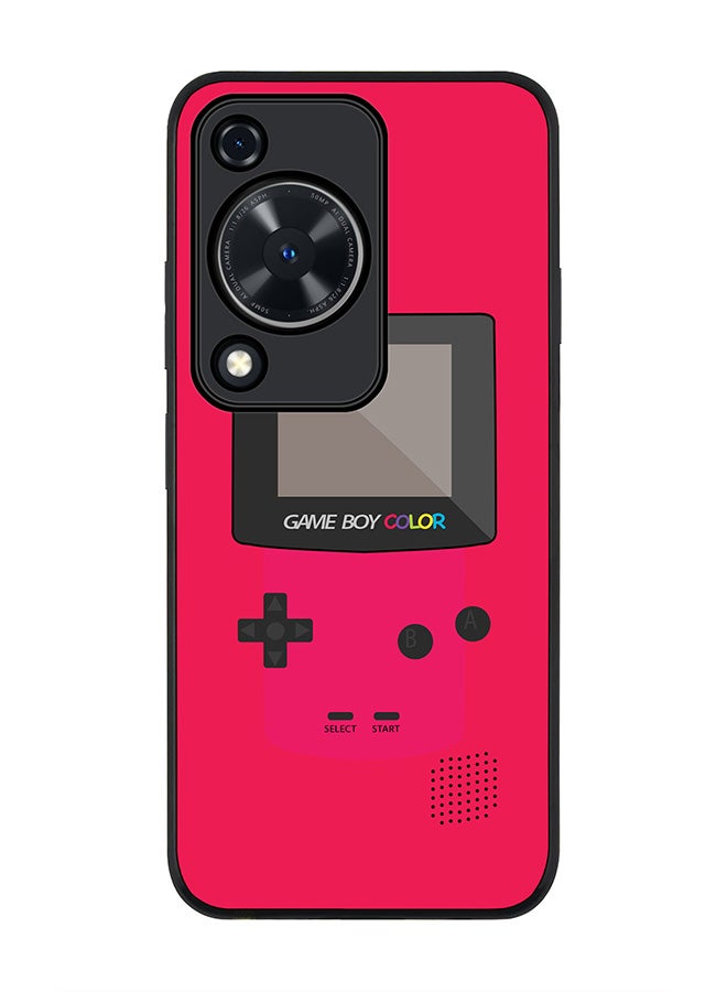 Stylizedd Rugged Black edge case for Huawei nova Y72 / Huawei Enjoy 70 4G, Slim fit Case Flexible Anti Drop TPU Gel Thin Cover - Gameboy Color - Pink - Image 1