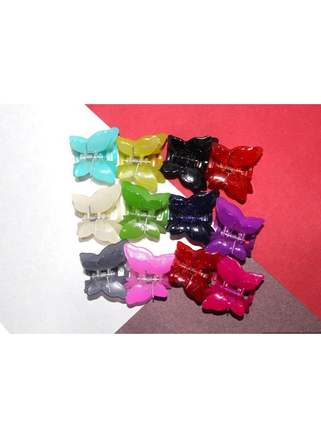 Kalaneet Korean Colorful Claw Plastic Cross Hair Clips for Girls and Women's Hair Accessories | Unbreakable Hair Clutcher Claw Clips | Butterfly Claw Hair Clip, 6 pcs Multi-Colour - Image 3