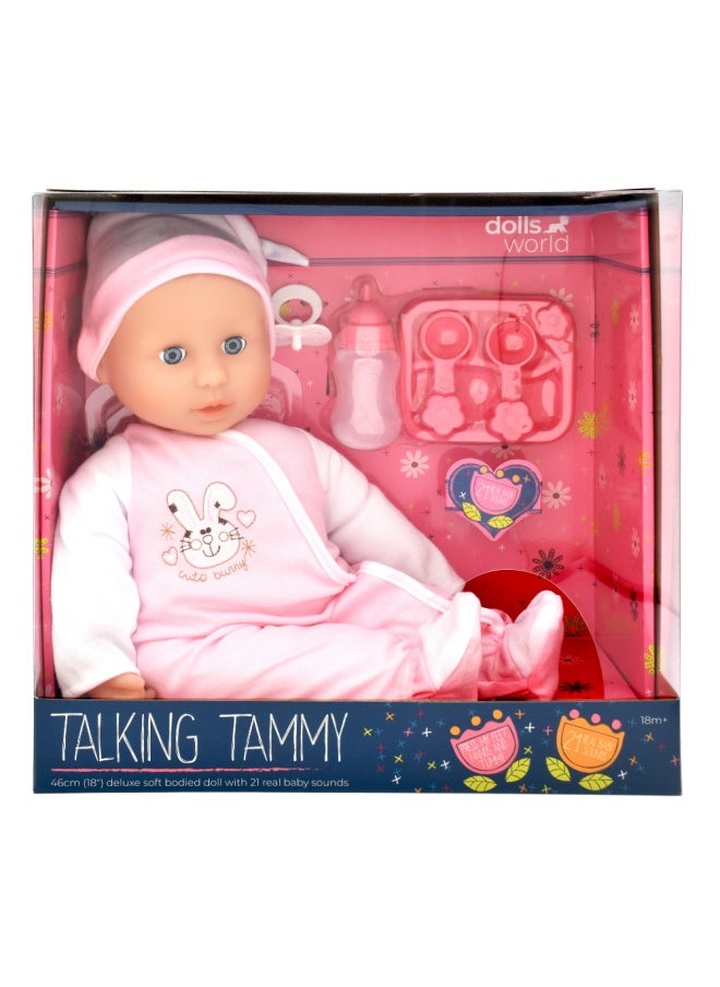 dolls world Talking Tammy 18 inch Baby With Sleeping Eyes & Sounds from Peterkin gift for kids of Age above 3 years  - Image 1