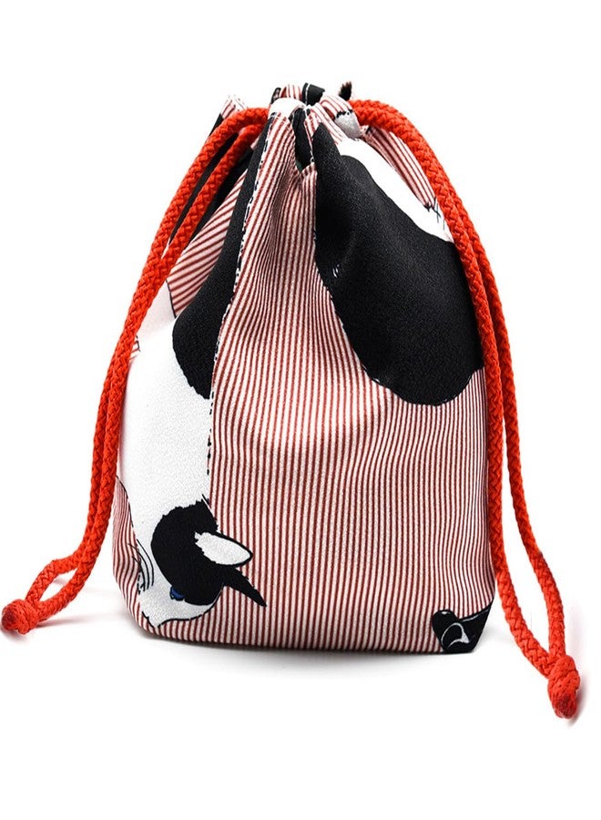 CAMDOM Japanese Drawstring Bag Kimono Handbag Blossom Sakura Bag Vintage Jewelry Coin Purse Gift Bag - Image 1