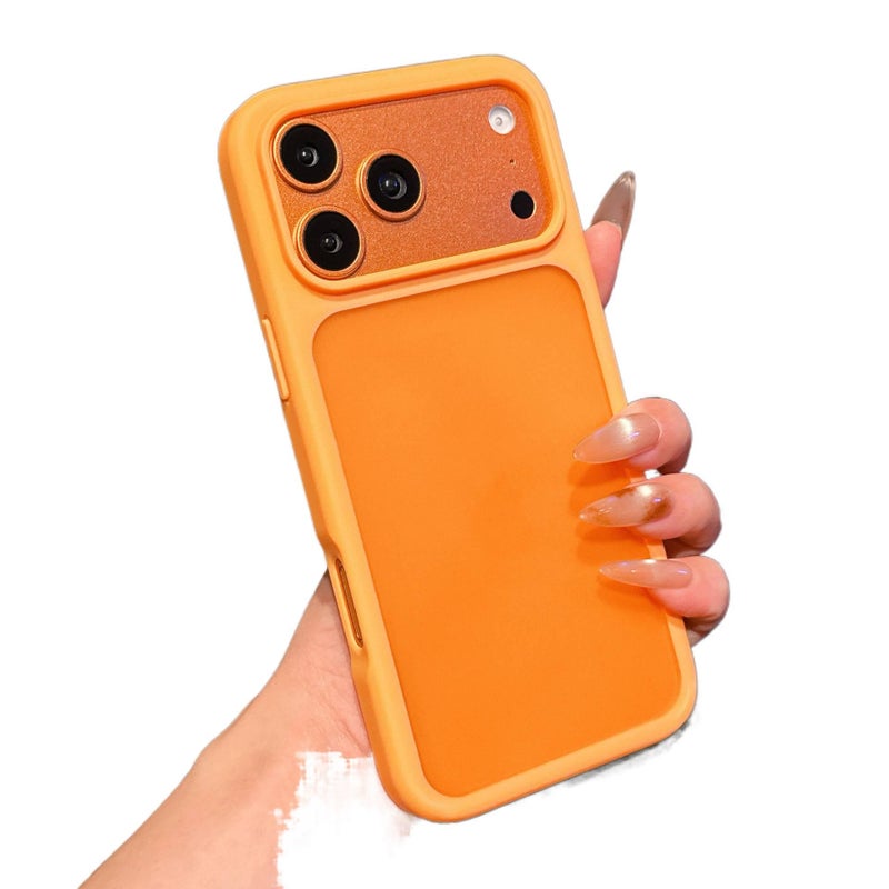 غطاء واقي بPC لـ iPhone 14 / 14 Plus / 14 Pro / 14 Pro Max مع مقاوم للصدمات وحماية من السقوط مع مقاوم للصدمات مع ملمس ناعم مع ملمس غير لامع باللون برتقالي - Image 1