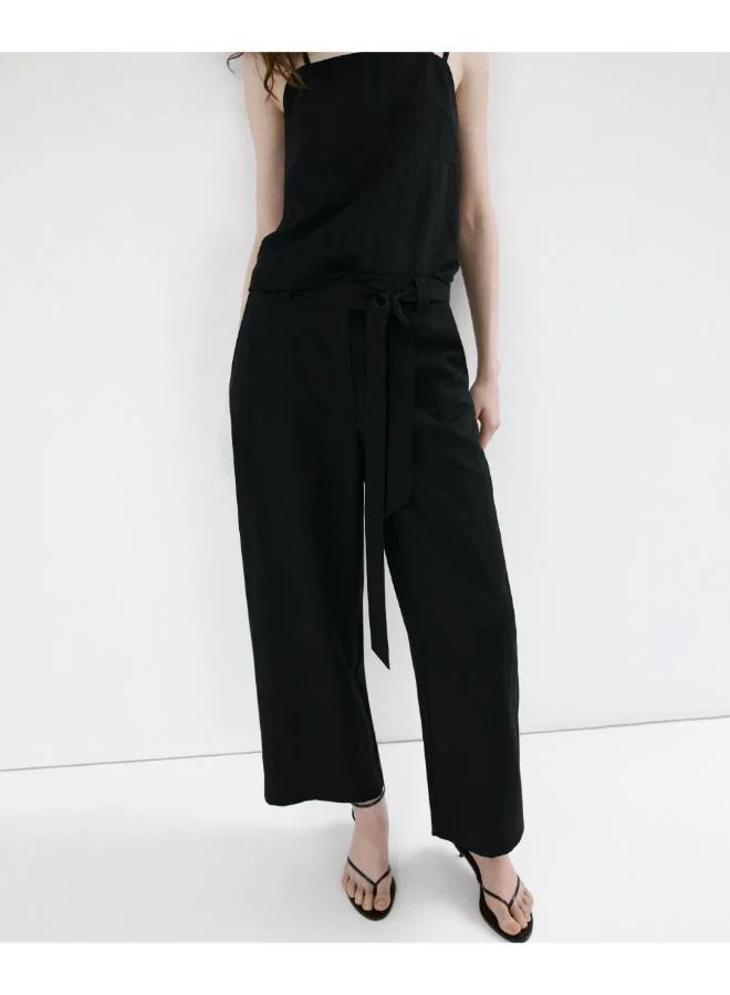 مانجو Lyocell trousers with belt