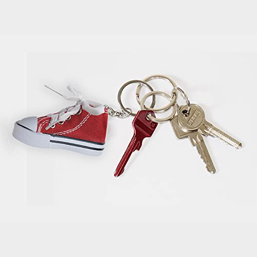 Muka 24PCS Mini Canvas Sneaker Keychains, 3" Shoes Key Ring, Festival Decorations for Party - Random Colors - Image 4