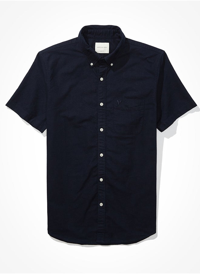 American Eagle - AE Classic Fit Oxford Short-Sleeve Button-Up Shirt - Image 1