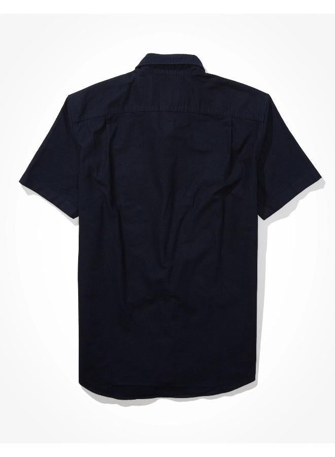 American Eagle AE Classic Fit Oxford Short-Sleeve Button-Up Shirt - Image 2