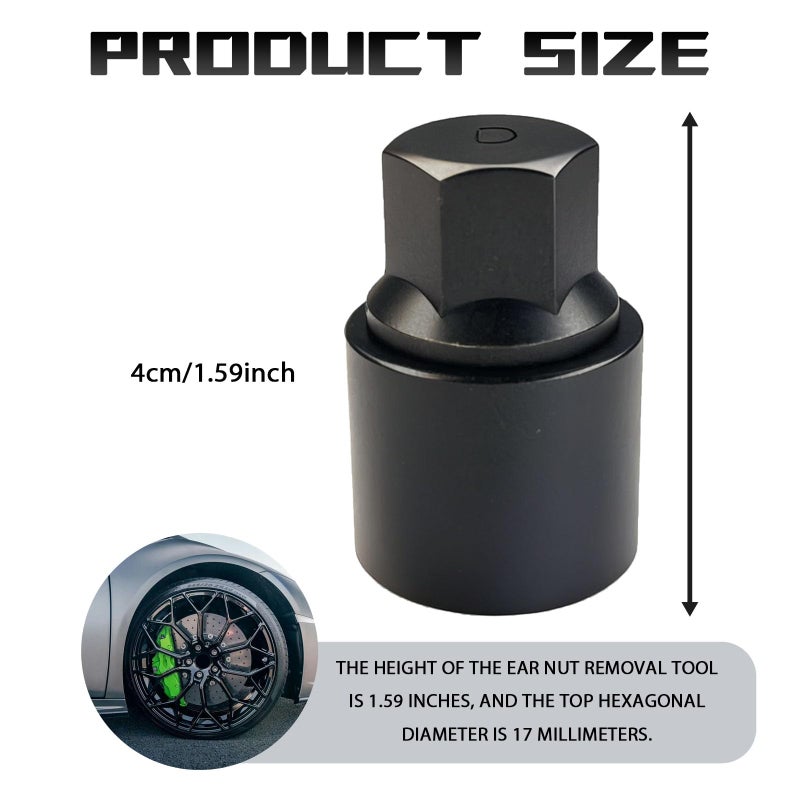 Eponcia D-Wheel Lock Key Locking Lug Nuts Key Removal Tool for Toyota Lexus Tacoma, Anti-Theft Wheel Lock Lug Nut Bolt Screw Remover Socket Adaptor, Tire Locking Lugnut Tool for Removal Installation - Image 2