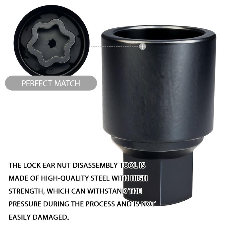 Eponcia D-Wheel Lock Key Locking Lug Nuts Key Removal Tool for Toyota Lexus Tacoma, Anti-Theft Wheel Lock Lug Nut Bolt Screw Remover Socket Adaptor, Tire Locking Lugnut Tool for Removal Installation - Image 5