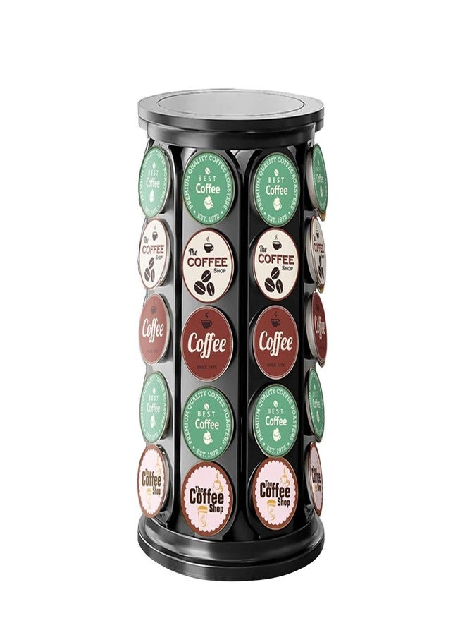 حامل كبسولات القهوة TeSabMi K-Cups، حامل كبسولات قهوة دوار 360 درجة متوافق مع كبسولات K-Cups، يتسع لـ 40 كبسولة قهوة، منظم للمنزل والمكتب والمطبخ - Image 1