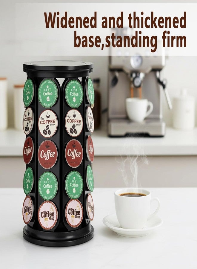 حامل كبسولات القهوة TeSabMi K-Cups، حامل كبسولات قهوة دوار 360 درجة متوافق مع كبسولات K-Cups، يتسع لـ 40 كبسولة قهوة، منظم للمنزل والمكتب والمطبخ - Image 2