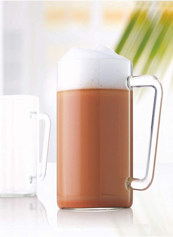 BOROSIL BOROSIL CLASSIC GRANDE MUG SET WITH HANDLE 2 PC | CLEAR COFFEE MUG TEA CUP | BOROSILICATE GLASS SET FOR BEER, COFFEE, TEA, WATER AND HOT AND COLD BEVERAGES| 500 ML  - Image 2