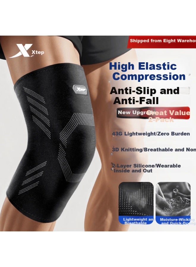 Xtep Knee Brace Sports Warmth Meniscus Injury Old Cold Legs Knee Arthritis Special For Men And Women Hiking Basketball Badminton