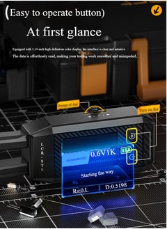 Generic FNIRSI LCR-ST1 10KHz LCR Meter Tweezer, Mini Smart SMD Tester, ESR Meter, Maximum accuracy 0.5%, Capacitance Inductance Continuity Diode Tester, Auto Component Recognition Electronic Component Analyze  - Image 3