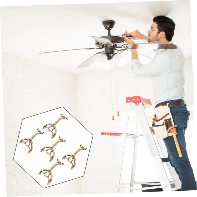 Coffee Ceiling Fan Arms Replacement Set of 5 Support Rods for Maintenance Repair - Image 5