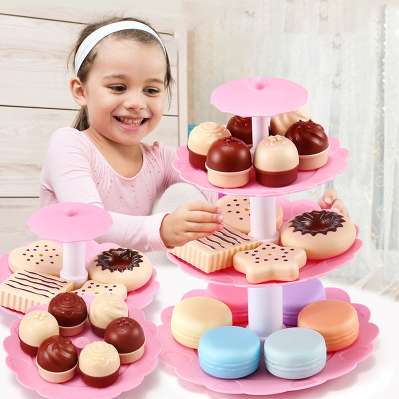 2 Sets Kids Simulation Birthday Cake Toys Playing House Plaything - Image 1