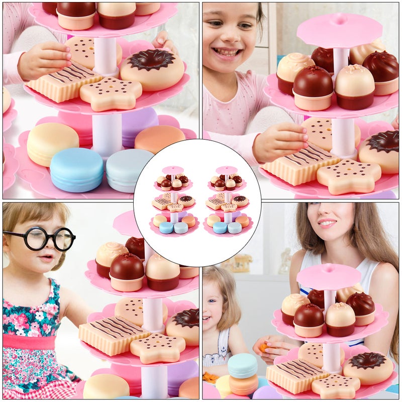 2 Sets Kids Simulation Birthday Cake Toys Playing House Plaything - Image 2