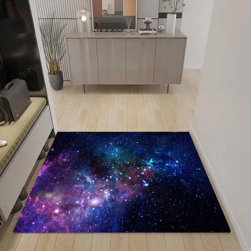kxry 6 * 9 Feet Galaxy Soft Area Rugs for Kids Girls Boys Blue and Purple Outer Space Starry Sky Universe Floor Carpet for Living Room Bedroom Dorms Nursery Rooms Home Decor Aesthetic - Image 5