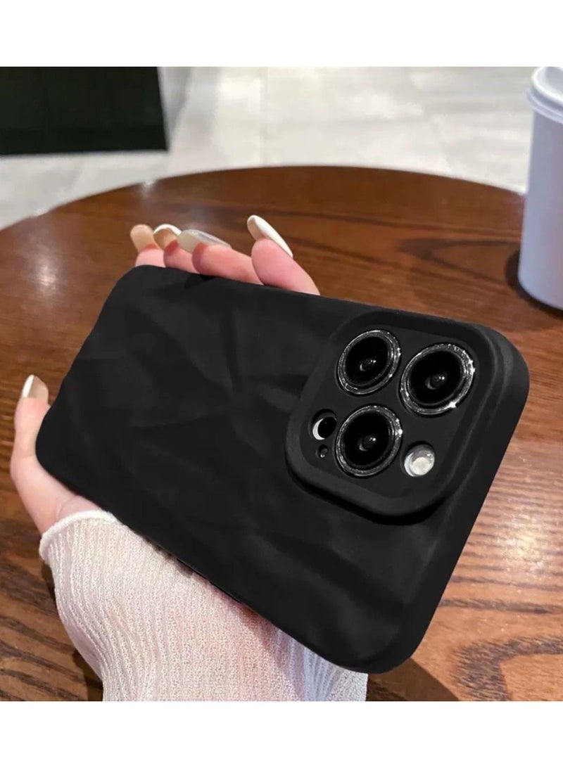 Matte Black Marble Case for iPhone 16 Pro Max – Textured Design, Shockproof, Anti-Fingerprint - Image 1