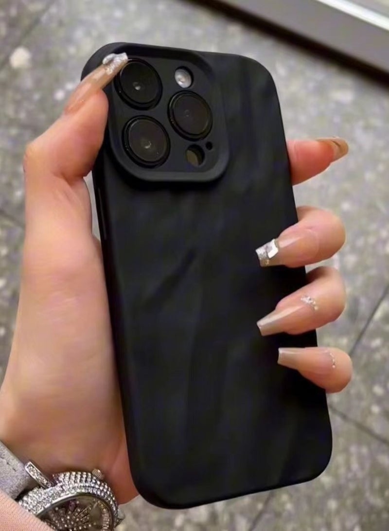 Matte Black Marble Case for iPhone 16 Pro Max – Textured Design, Shockproof, Anti-Fingerprint - Image 2