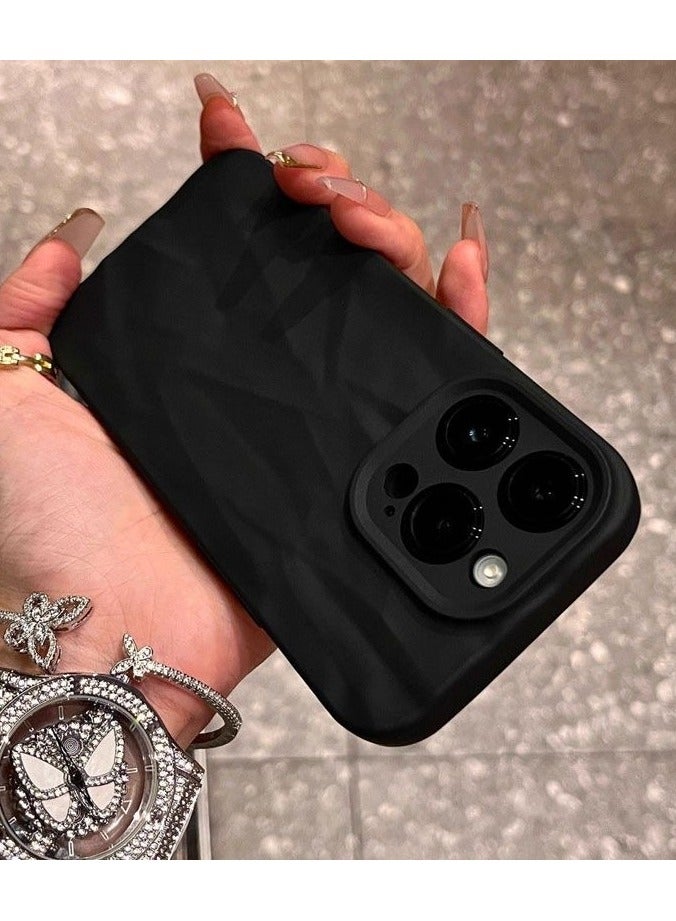 Matte Black Marble Case for iPhone 16 Pro Max – Textured Design, Shockproof, Anti-Fingerprint - Image 4