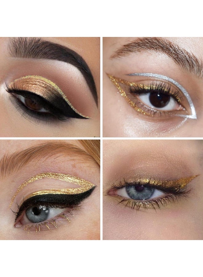 docolor Waterproof Eyeliner Pen Super Slim Liquid Eye Liner Gel - Gold - Image 3