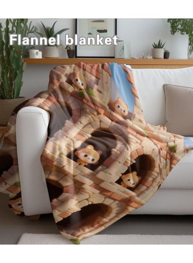 general Baby and children's cartoon flannel thin blanket (warm and comfortable, suitable for sleep, game use) 70cm*100cm - Image 5