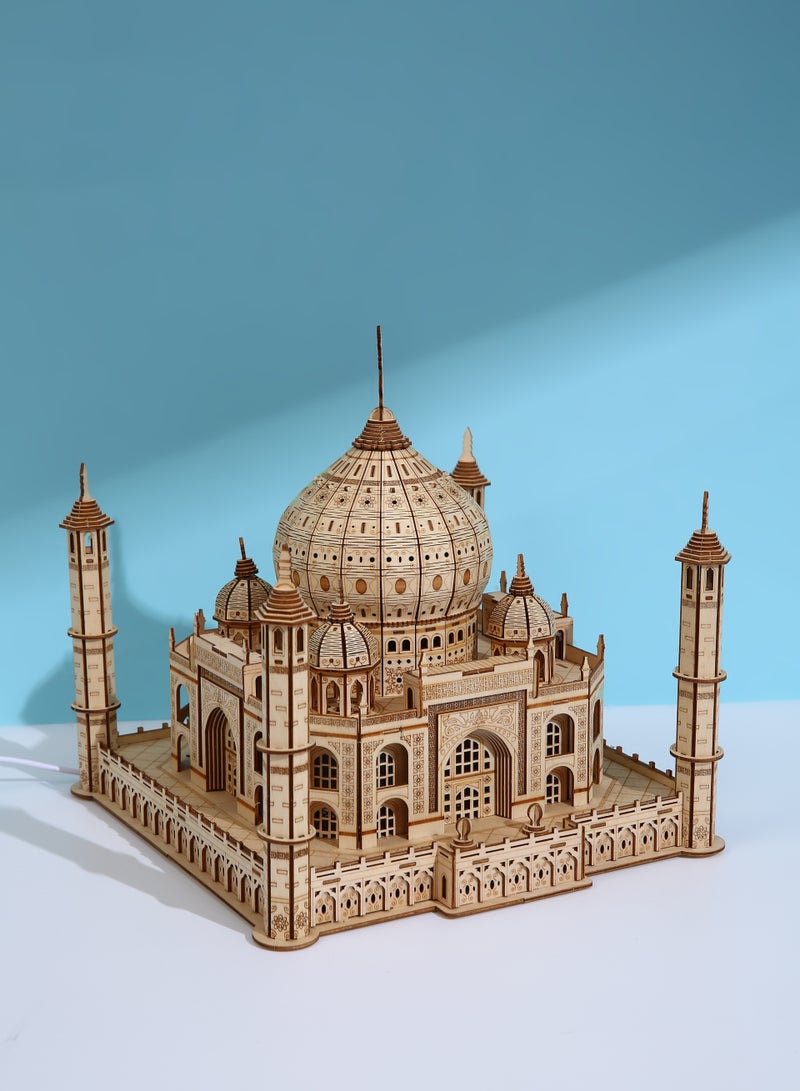 Taj Mahal Wooden Architecture Puzzle – 388PCS DIY Interlocking Assembly, Laser-Cut Birch Wood Model Kit, Handcrafted Gift for Adults  Teens 🕌 - Image 4
