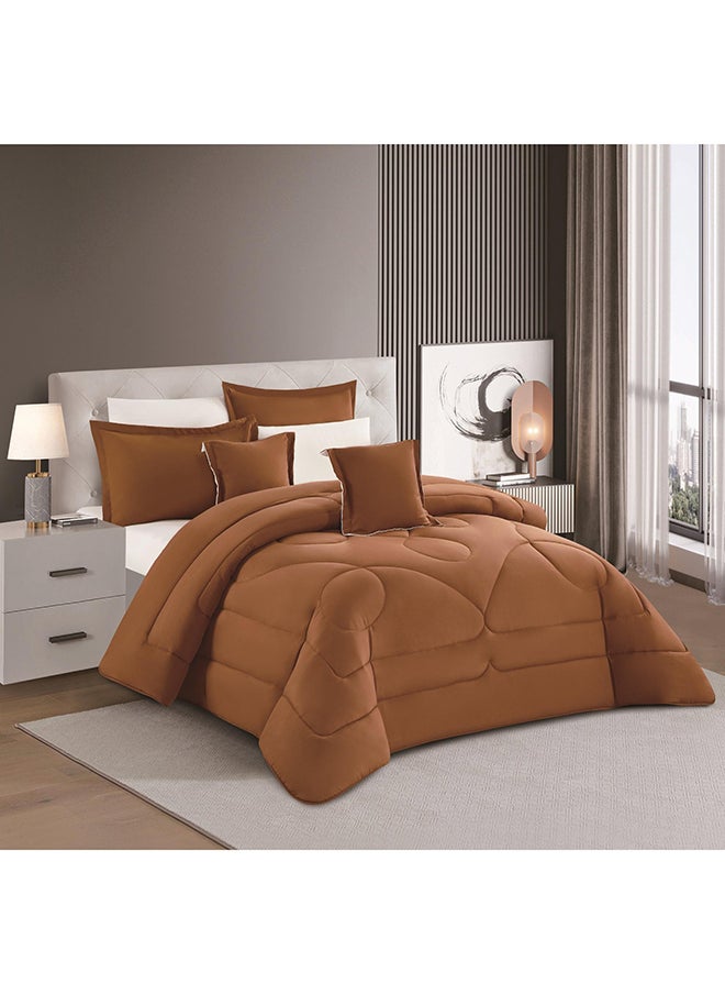 Stargold Duvet Cover Set 8 Pieces Comforter Set with Bed Skirt Quilt Cover Fitted Sheet Pillow Cover Comforter 220X240 cm King Size Mattress  - Image 1