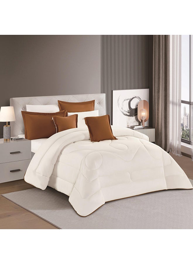 Stargold Duvet Cover Set 8 Pieces Comforter Set with Bed Skirt Quilt Cover Fitted Sheet Pillow Cover Comforter 220X240 cm King Size Mattress  - Image 2