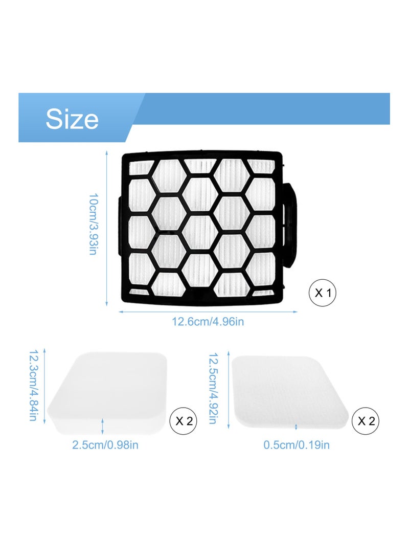 SYOSI Replacement Filter Set for Shark NV602UK NV602UKT NV702UK NV702UKT Upright Vacuums OEM (1+2)