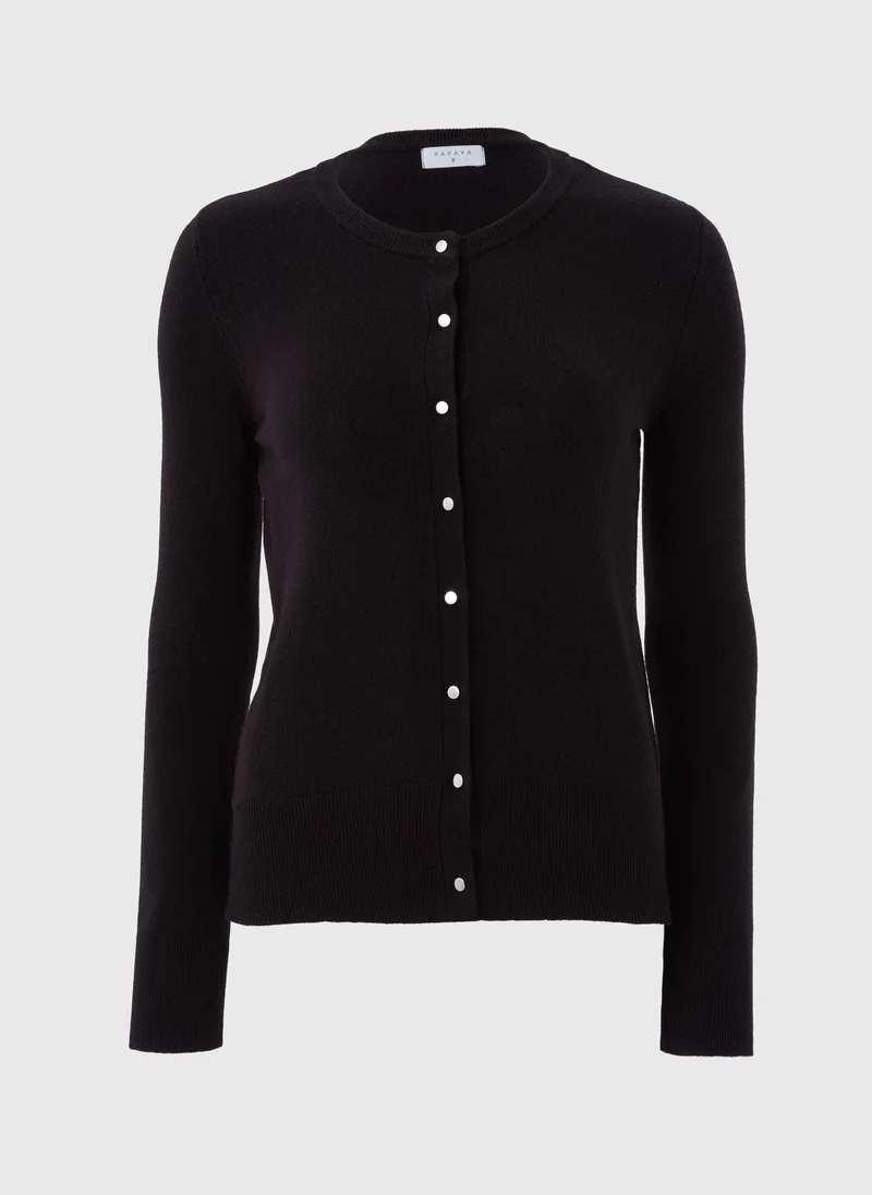 Matalan Black Button Soft Cardigan