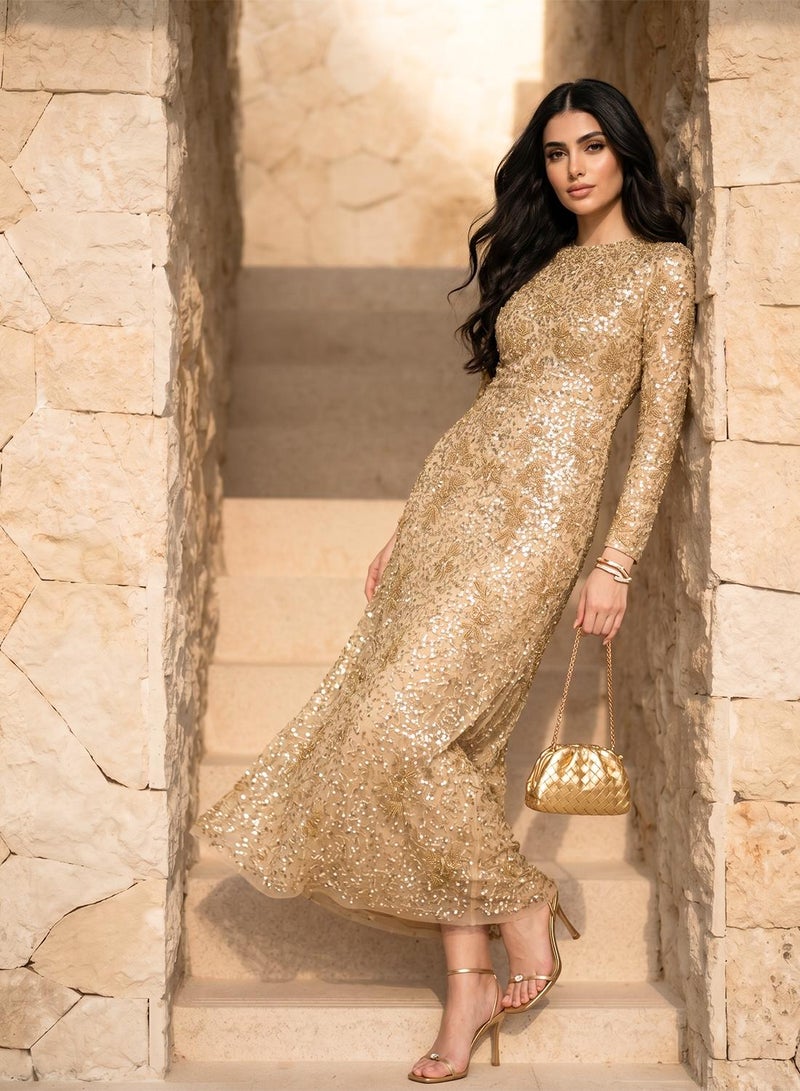 MARYISA Embellished Sequin Maxi Dress - Image 2