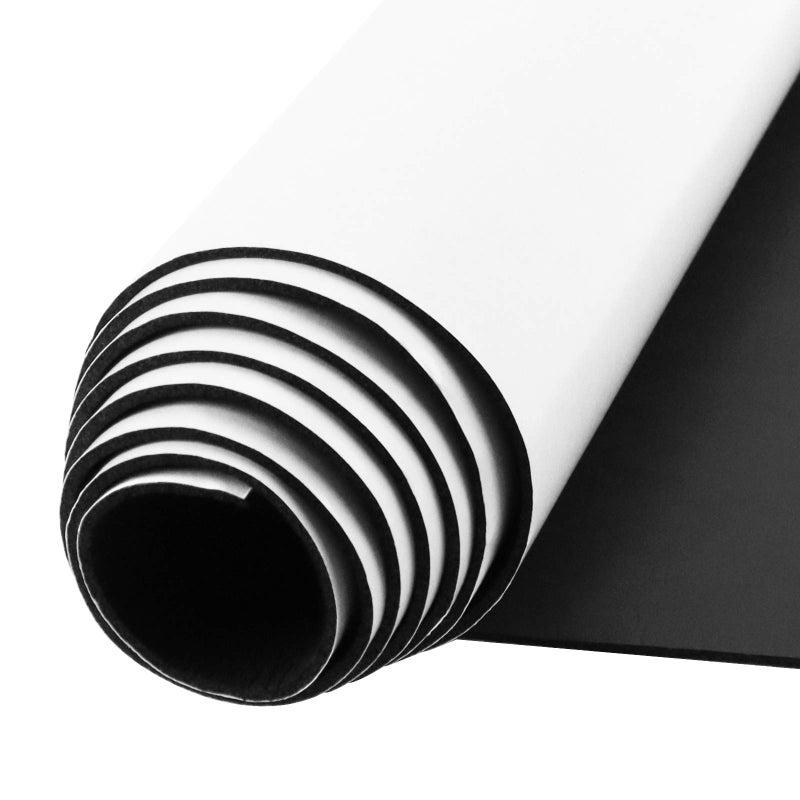 Storystore ألواح عزل الفوم من ستورايستور مع لاصق، بسماكة 1/16'' وعرض 12'' وطول 98''، رول مطاط نيونبرين كبير متعدد الوظائف عازل للصوت، أسود - Image 5