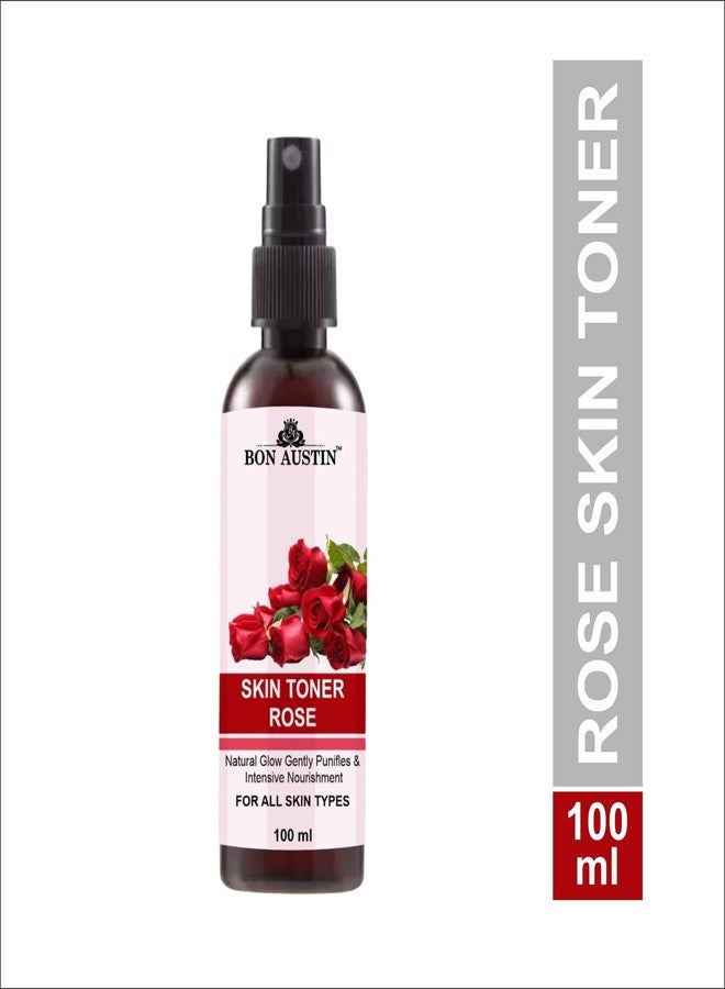 Bon Austin Rose Face Toner for Radiant Glow Skin Toner with Vitamin C/Pore Tightening Toner for Men & Women Pack of 2 of 100 ML - Image 2