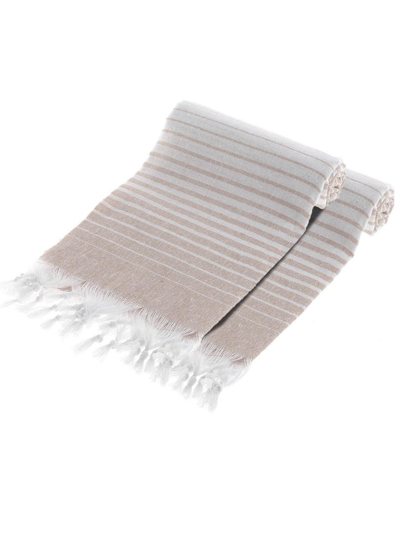 Homedius - Cotton Loincloth Alagra Beige Set of 2 - Image 1