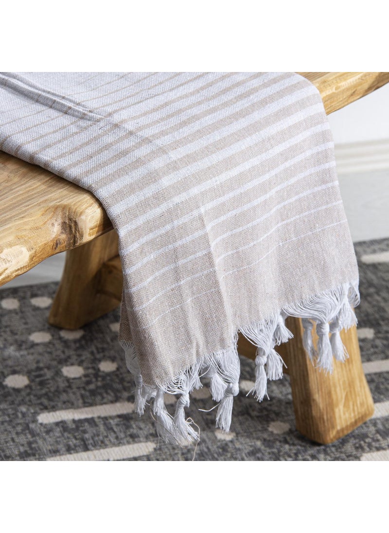 Homedius - Cotton Loincloth Alagra Beige Set of 2 - Image 1