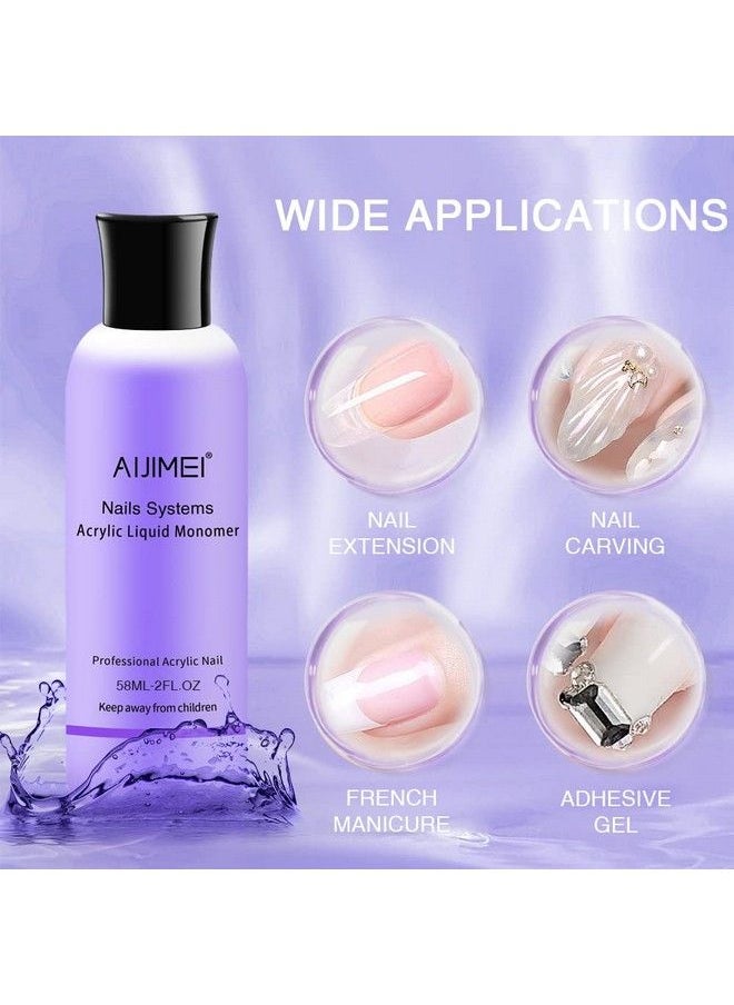 AIJIMEI Acrylic Monomer Acrylic Liquid 58Ml 2Oz Acrylic Liquid Monomer For Acrylic Powder Acrylic Nail Liquid Monomer For Acrylic Nails Acrylic For Nails Powders & Liquids Acrylic Nail Powder And Liquid  - Image 3