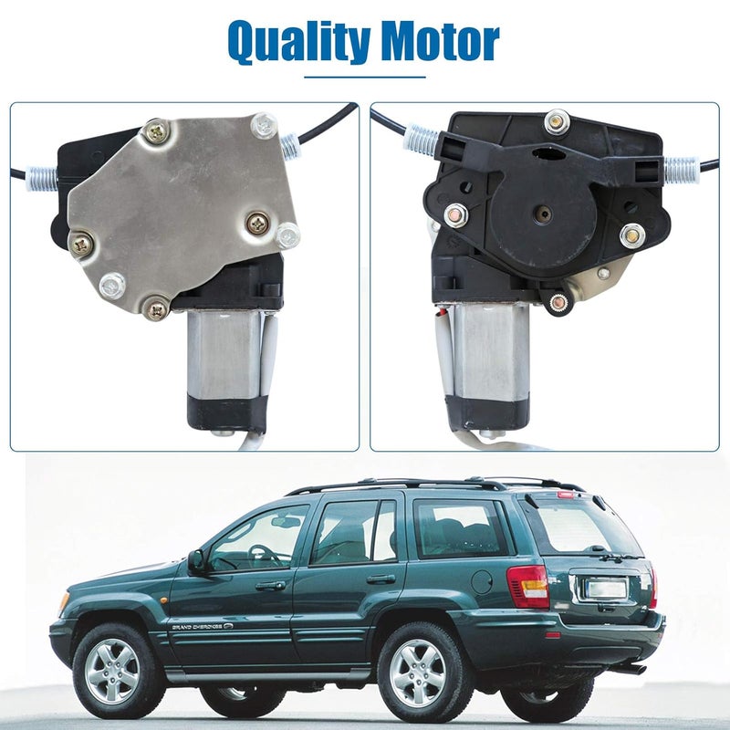 MOJTBE 741-374 Rear Driver Side Power Window Regulator with Motor Assembly for 2001-2004 Jeep Grand Cherokee - Image 3