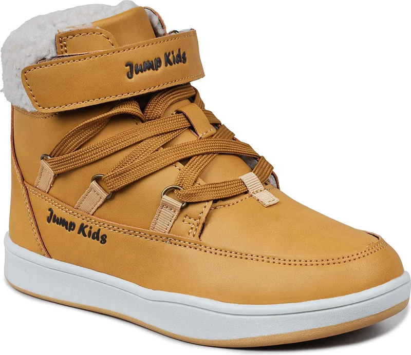 Jump 29180 Clay Color Girl's Boots with Velcro and Zipper