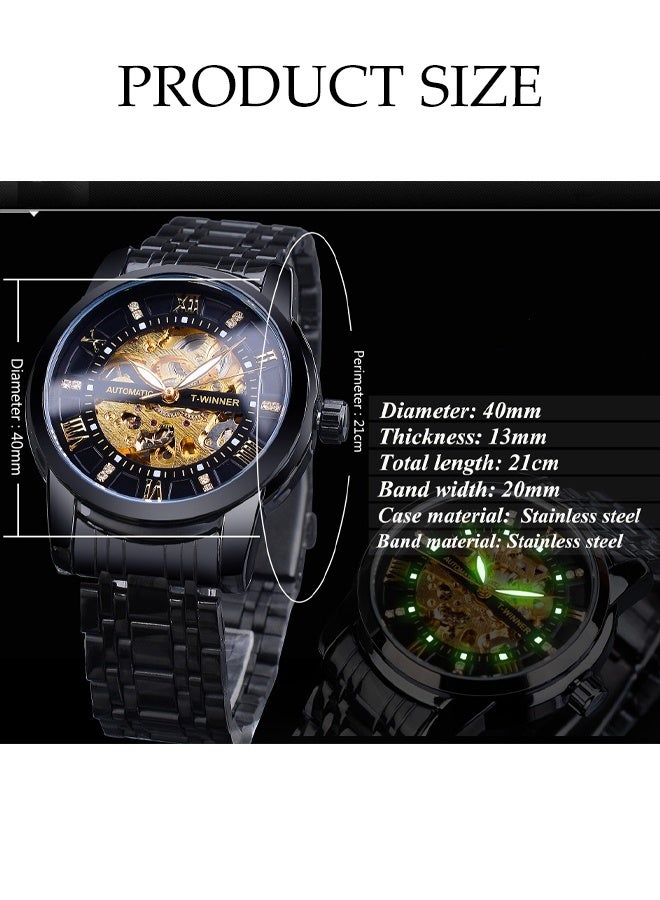 DUNISO Automatic Watch for Men，Luxury Automatic Machenical Watch,Stainless Steel Mechanical Wrist Watch,Daily Life Waterproof Design，Suitable for Daily Business Meetings and Gatherings - Image 4