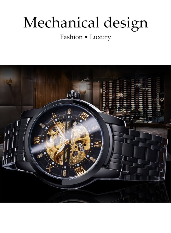 DUNISO Automatic Watch for Men，Luxury Automatic Machenical Watch,Stainless Steel Mechanical Wrist Watch,Daily Life Waterproof Design，Suitable for Daily Business Meetings and Gatherings - Image 2