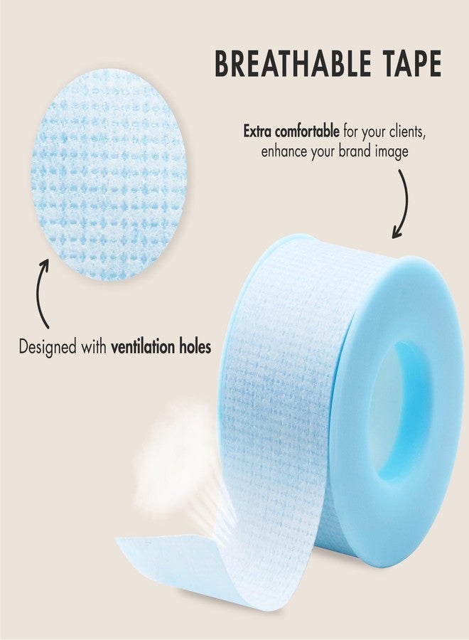 Embagol Lash Tape for Eyelash Extensions Blue Eyelash Tape for Extensions Sensitive Silicone Gel Easy Tear Breathable Medical Microporous Eyelash Extension Tape (0.98in 3.9yd, 2 Rolls) - Image 2