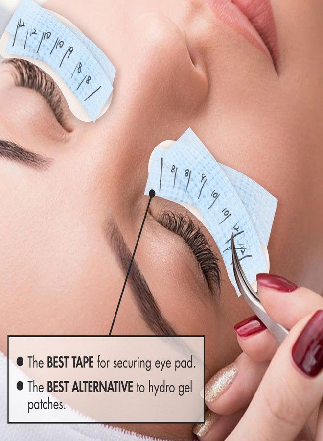 Embagol Lash Tape for Eyelash Extensions Blue Eyelash Tape for Extensions Sensitive Silicone Gel Easy Tear Breathable Medical Microporous Eyelash Extension Tape (0.98in 3.9yd, 2 Rolls) - Image 3