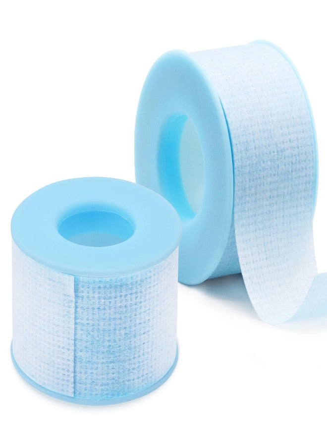 Embagol Lash Tape for Eyelash Extensions Blue Eyelash Tape for Extensions Sensitive Silicone Gel Easy Tear Breathable Medical Microporous Eyelash Extension Tape (0.98in 3.9yd, 2 Rolls) - Image 1