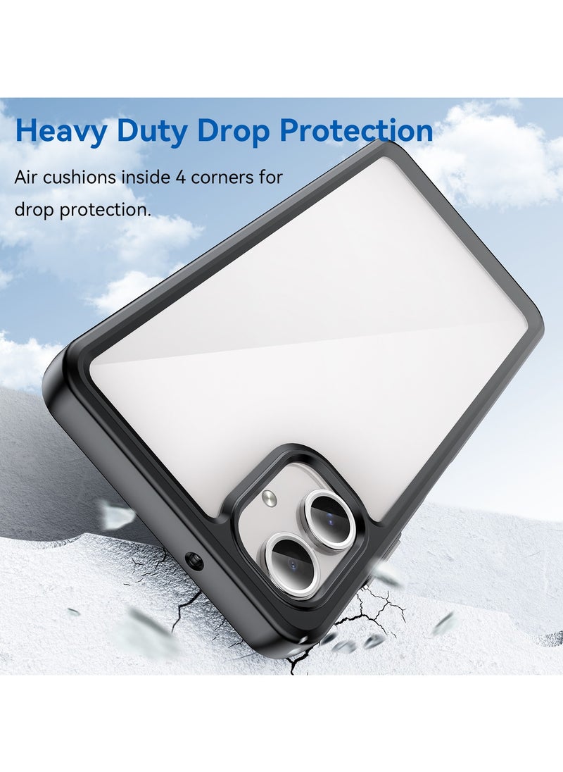 Fankalo - [1+2 Sets] For Samsung Galaxy A06 Case & Screen Protector Transparent Frame Protective Cover with 2 Tempered Glass Screen Protector - Image 1